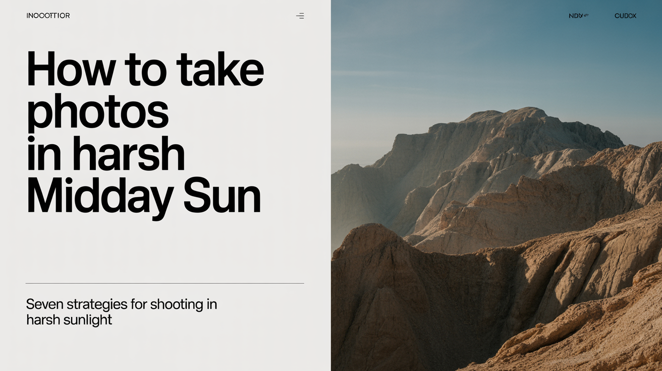Seven Strategies for Shooting in Harsh Sunlight