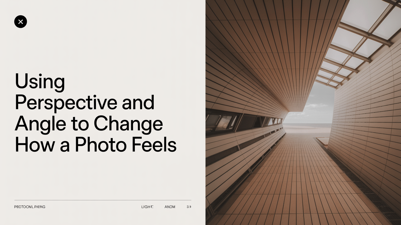Using Perspective and Angle to Change How a Photo Feels